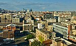 North Williamsburg, Greenpoint, and Long Island City skylines as seen from building at 424 Bedford Avenue, Williamsburg, Brooklyn - 20200906